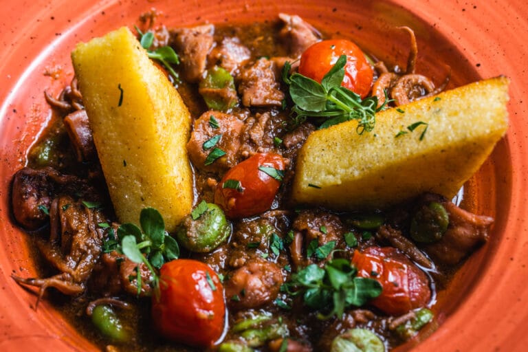 Shortfin squid stew