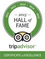 2015 Hall of fame by Tripadvisor